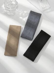 3er Set Damen Stirnbänder, schwarz/grau/rot/khaki gestreift, lässige gestrickte Stirnbänder für Party, Laufen, Yoga, Sport, schweißabsorbierend, passend für alle Jahreszeiten, Turban Stirnband Schweißband Haarschmuck für Frauen für Urlaubsoutfits, elegante Schals, Bandanas, weiche Stirnbänder für Sommer, Festivals, Geburtstage - Verschiedenfarbig - Übersicht 3