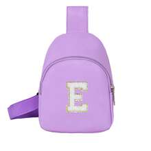 1 件女孩字母印花可爱肩带包，斜挎包，适合日常使用、户外、旅行、徒步旅行、便携、理想礼物 - 紫色 - 查看 59