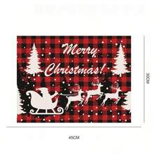 Mantel individual de 30 x 45 cm - Rojo - Ver 2