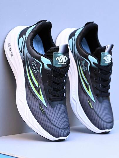 Men's Lightweight Outdoor Walking Shoes, Breathable Mesh Running Shoes, Non-Slip Rubber Durable Sports Shoes, Comfortable Running & Casual Shoes For All Seasons