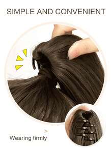 Synthetic Wig Female High-Gloss Pink Ponytail Braided Long Hair Hairstyle Half High Ponytail Braided Wig Hair. - Multicolor - View 5