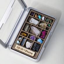 1件天然水晶原石矿物标本岩石矿石宝石，可用于收藏、家居办公装饰、圣诞礼物、感恩节礼物等。 - 鐵盒礦標收藏盒 - 查看 6