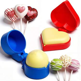 1PC Cake Pop Molds,3D Printed Cake Pop Cutter,Round And Heart Cake Pop Mold Press Set, Sphere And Heart Cake Pop Cutter And Pusher, Baking Tools Accessories,Daisy Makes Cake Pop Cutter For Baking,DIY Dessert Cake Pop Maker For Home Baking,Wedding Desserts,Birthday Parties,Valentines Day,