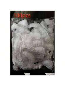 100个一次性透明防水浴帽，加厚大号，高弹性，适用于沐浴和头发护理，方便旅行和返校使用。 - 彩色 - 查看 17