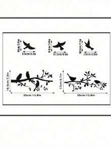 5-Piece Modern Metal Wall Art Set - Bird On Branch Wall Decor, Rustproof & Waterproof Hanging Art For Living Room, Bedroom, Indoor/Outdoor | Housewarming & Birthday Gift For Women, Men, Friends - 彩色 - 查看 8