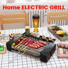 Electric Hot Dog Roller Grill Machine, 800W Commercial-Grade Stainless Steel Sausage Cooker With 5 Non-Stick Rollers, Removable Drip Tray & Complete Accessory Set, Compact Countertop Hotdog Maker For Home & Office Use - US A Type Plug(110-127V) - View 3