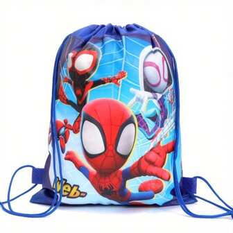  12 piezas Bolsas con cordón de dibujos animados de Marvel - Spider-Man, Iron Man, Avengers - Bolsas con cordón portátiles, adecuadas para salidas diarias - Regalos de fiesta perfectos