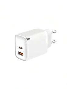 Bộ sạc siêu nhanh GaN 30W, thiết kế cổng kép USB+Type-C, tương thích với cáp USB-A và USB-C, hỗ trợ sạc nhanh đồng thời cho hai thiết bị. Tương thích với iPhone 17/16/15 và dòng S25/S24/S23/S22 - Bộ sạc/sạc tường lý tưởng cho gia đình, văn phòng và du lịch, cũng là một món quà Giáng sinh/quà tặng tuyệt vời cho gia đình. - Phích cắm loại C của EU (220-240V) - Xem 11