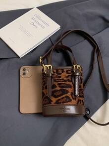 Mini Dual-Strap Bucket Bag, Crossbody Bag, Handbag, Mini Makeup Bucket, Storage Bag. Super Mini Bag, Mainly Used For Hanging Decorations, Relatively Small Capacity - A - View 17