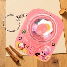 迷你翻蛋挤压玩具钥匙扣，可爱过家家煎蛋玩具，创意包包挂饰兼钥匙链，治愈系小礼物 - 彩色 - 查看 15