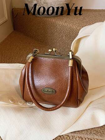 Damhandväska, kuvertväska, telefonväska, läppstiftsfodral, trendig vintage elegant minimalistisk axelväska, brun