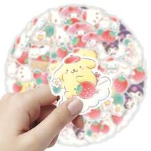SANRIO 50 件混合  可爱动漫卡通贴纸    标签贴纸 Kawaii 游戏标签 DIY 礼物密封标签装饰用品趣味礼物 - 彩色 - 查看 5