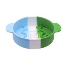 1个随机颜色硅胶慢食碗，猫咪互动玩具，有效减少猫咪过度进食、无聊和焦虑，防滑宠物碗，适用于猫狗