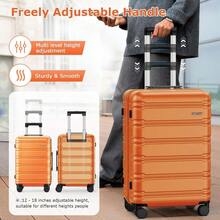 3-Piece Expandable Hard-Sided Luggage Set With Spinner Wheels TSA Lock Lightweight Suitcase For Women And Men 20/24/28 Inch Orange Durable And Stylish Travel Luggage - Orange - View 6
