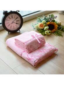 3pcs Lace Towel Set, Adult Super Soft Absorbent Beach Towel, Face & Bath Towel, Embroidered Gift Towel - Multicolor - View 6