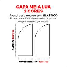 Capa Veste Fácil Painel Meia Lua 2x1 Dupla Face Mesma Cor C/ Elástico Decoração Sem Amassar - VERDE OLIVA - Visão 4