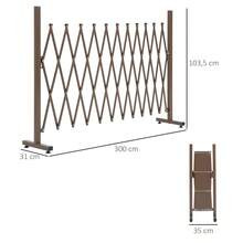 Outsunny Removable Garden Screen 35-300 Cm, Ideal For Garden, Aluminum, Brown, H103.5 Cm On Site - 1 - View 3