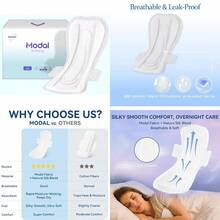 Heavy Flow Pads For Women Overnight Unscented Sanitary Pads For Period With Wings 14.1 Inch 360 Mm Overnight 5 Count - 5 Count + Extra Heavy Overnight - Xem 9