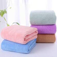 Bardzo duży rozmiar, 55 x 27 cali. 29 x 13 cali. Szybkoschnący zestaw ręczników kąpielowych z mikrofibry w kolorze koralowym, 2 sztuki, dekoracja łazienki. - Wielokolorowe - Zobacz 6