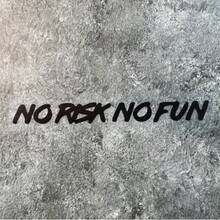 1 pieza Pegatina de coche "No Risk No Fun", Calcomanía de letras de vinilo resistente al agua, adecuada para ventanas de coche, paneles laterales/depósito de motocicleta/casco, cuadro/tubo superior de bicicleta, gran regalo de Pascua - Unitalla - Ver 11