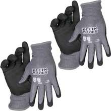 Klein Tools 60588 | Guantes nivel de corte A4 con recubrimiento antiderrapante | Protección avanzada y ajuste cómodo | Guantes electricista | Herramientas | Talla | 2 pares | Pantalla táctil(M) - Multicolor - Ver 1