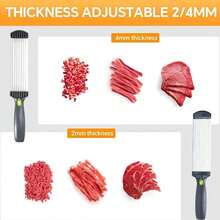 1pc Manual Meat Slicer, Adjustable Thickness 2mm Or 4mm, 17 Blades Can Slice 18 Pieces Of Meat, Ideal For Weekly Meal Prep - Multicolor - View 5