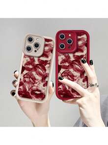 Funda protectora de teléfono con Capas Para Celular Diseño Besos Rojos Artísticos Moda regalo de moda minimalista interesante para hombres y mujeres, adecuado para iPh 16/15/15Pro/15ProMax/14/13/12/11/XsMAX, iP 17,  Max Series,A14/A15/S23 Ultra/A50/A12/A32/A52/A72/A51/A21S/A13/A14/S22 Ultra/S23/A33/A53/S20 FE,Protección completa contra caídas, resistencia a impactos y prevención de rayaduras,diseño creativo y de moda para hombres y mujeres - Verde oscuro - Ver 6