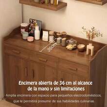 Lperfecta Para Comedor Moderno Roble Con Blanco 120x36x100cm - Camel - Ver 5