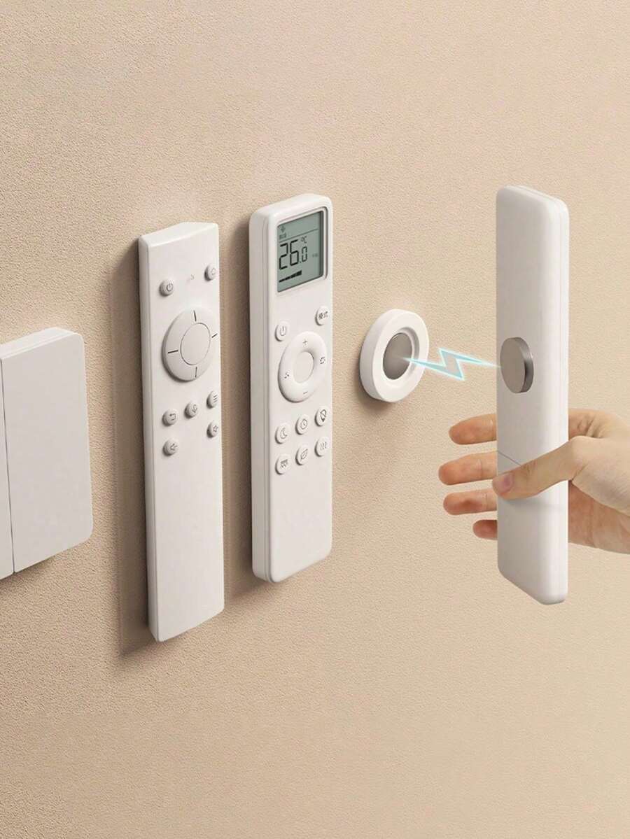 1/3/6件組磁吸遙控器收納架，適用於居家與客廳，遙控器整理器與懸浮式壁掛方案，免鑽孔安裝，矽膠壁掛遙控器架，電視與電子產品置物架，多功能緊湊收納架，適用於沙發扶手、咖啡桌、臥室床頭櫃與媒體櫃，省空間設計，打造整潔無線安裝環境，聖誕節與感恩節理想節日禮物，易黏貼安裝，簡約時尚外觀，提升便利性並整理生活空間