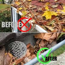 4pcs Anti Clogging Downspout Filter - A Drainage Ditch Protection Device For Roof Drainage Protection, Debris And Dirt Blockage Plug, Outdoor Leak Cover With Drainage Network, Silicone Filter Screen For Balcony And House Circular Cover - Silver - View 4