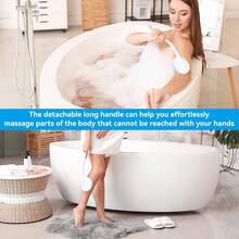 Aplicador de Loción para la Espalda, Cepillo de Ducha de Largoíble Aplicador de Loción para la Espalda Pierna con Rodillos de Masaje Herramientas de Masaje RLXI - 1 - Ver 3