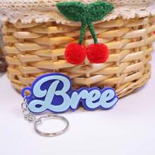 1 pieza Llavero personalizado de acrílico con nombre y flor de colores, recuerdos de fiesta de cumpleaños, regalo personalizado para la niña de las flores, etiqueta de mochila con nombre para niña, dijes de a juego, etiqueta de bolso de acrílico - Llavero de acero + anilla de cadena de 4 eslabones - Ver 34