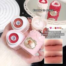 Strawberry Cupcake Shape & Cupid Matte Lip Gloss - 24H Long-Lasting, Moisturizing Transfer Proof Matte Finish, Lip Clay Jar Cake Model Matte Velvet Lipstick Suitable For Girls Christmas Gift, Lipstick For Parties, Weddings, Prom - Lip Gloss - 查看 3