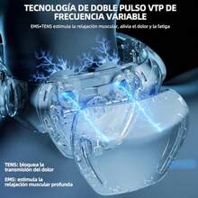 Masajeador de cuello 6 modos de masaje y 7 niveles de intensidad ancho ajustable masajeador electrico portátil de doble pulso VTP de frecuencia variable calienta el cuello y los hombros para aliviar la fatiga muscular adecuado para el hogar oficina viajes - como en la foto - Ver 6