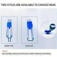 1/3Pcs Multifunctional Reusable Plastic Wrap Bidirectional Cutter, Easy-To-Replace Tear-Free Plastic Cutting Strip, Cutting Tool For Plastic Wrap/Aluminum Foil/Baking Paper, Kitchen Storage Accessory, Convenient To Use And Store, Without Plastic Wrap Container Box