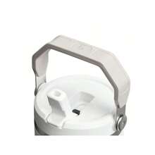 ELE-GATE 30 onzas - Stainless steel insulated bottle with foldable leak proof straw, vacuum insulated bottle, 887ml cup for refrigerated and frozen beverages - Blanco - Ver 3