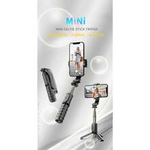 Selfie Stick Tripod, Bluetooth Selfie Stick, Extendable Selfie Stick, Portable Selfie Stick, Selfie Stick With Remote Control, Compatible With Apple/Android - Black - View 2