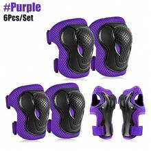 6pcs/Set Knee Pads, Elbow Pads, Wrist Guards Protective Gear Set For Teenagers/Adults, Suitable For Roller Skating, Skateboarding, Cycling, Scooter And Other Sports - Multicolor - View 23
