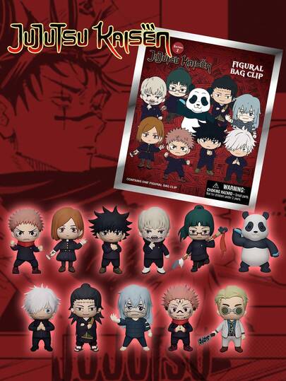 Crunchyroll 1 PIEZA Bolsa de misterio con clip 3D de personaje de anime lindo de la serie oficial , llavero de personaje aleatorio Itadori Yuji y Fushiguro Megumi u otros personajes, regalo para fans, familia y amigos para cumpleaños