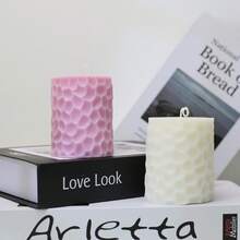 Huayuxun 1 pieza Vela con forma de cilindro escalado, 8.1cm de altura, 4 colores, 8-10 horas de tiempo de quemado, vela de cera de soja premium, regalo creativo estilo Ins, decoración del hogar, decoración de mesa, vela con fragancia, accesorio de fotografía, perfecto para ocasiones románticas como el Día de San Valentín, Acción de Gracias, Navidad, fiestas, cumpleaños - Multicolor - Ver 9