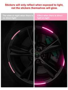 20pcs Minimalist INS Style Car Reflective Stickers - Multicolor - View 3