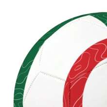 BELIME Balón de Fútbol No.5 Profesional Bioma México | PVC Brillante 1.6 mm, Cosido a Máquina, Alta Precisión y Durabilidad, Ideal para Entrenamiento - blanco verde y rojo - Ver 2