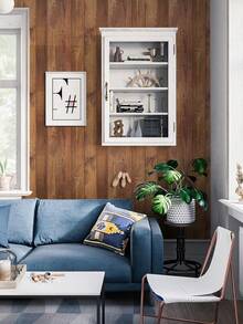 1pc PVC Wall Paper, Modern Wood Grain Pattern Wall Adhesive Roll For Home, Renovation Stickers Peel Wall Panels, Wall Paper, Wallpapers, Spring Decoration Items Refresh Your Home, Festival Decoration Stickers Gifts Birthday Graduation - Multicolor - View 12