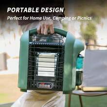 THE BOSS Propane Heater Indoor Small, 6000 BTU Portable Heater Outdoor Use Propane, Outdoor Space Heater For Camping - 薄荷綠 - 查看 2