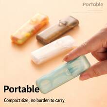 5pcs Mini Portable Storage Boxes (Random Colors) PP Plastic Small Parts Organizer Boxes For Travel Toothpicks, Dental Floss, Pills And Jewelry Storage Compartments Multi-Functional Universal Size