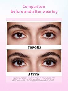 ENCHUW 5 Pairs False Fluffy Russian Strip Lashes 3D Fake Lashes Makeup Messy False Eyelashes Fluffy Thick Lashes 8D Volume D Curly Fake Eyelashes - Black - View 4