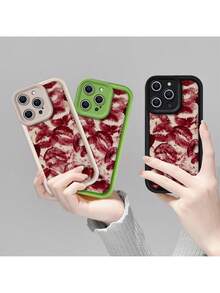 Funda protectora de teléfono con Capas Para Celular Diseño Besos Rojos Artísticos Moda regalo de moda minimalista interesante para hombres y mujeres, adecuado para iPh 16/15/15Pro/15ProMax/14/13/12/11/XsMAX, iP 17,  Max Series,A14/A15/S23 Ultra/A50/A12/A32/A52/A72/A51/A21S/A13/A14/S22 Ultra/S23/A33/A53/S20 FE,Protección completa contra caídas, resistencia a impactos y prevención de rayaduras,diseño creativo y de moda para hombres y mujeres - Verde oscuro - Ver 5