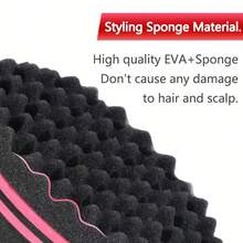 2pcs Barber Shop Men Hair Braider Twist Sponge Gloves African Hair Styling Fork Comb Hair Curls Foam For Salon Hairdressing Tools - Multicolor - View 7