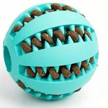 Dog Chew Resistant Cotton Rope Pull Leakage Food Ball - Pet Toy For Teeth Grinding And Cleaning - 淺藍色 - 查看 7