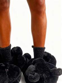 Cute Cartoon Bear Multi-Colored Women's Slippers, Warm Cotton Shoes, Cartoon Bag Heel Shoes, Cartoon Fun Doll Shoes, Quirky Shoes, Teddy Bear Heel Shoes, Women's Bear Slippers, Home Shoes, Teddy Bear Heel Shoes, Couple Teddy Bear Slippers, Exclusive Creative Cartoon Cotton Shoes,A Pair Of Cute And Fun Cartoon Women's Home Warm Shoes, Adorable Warm Slippers, Flat Shoes, Fun Cartoon Bunny Quirky Shoes, Cosplay Shoes, Couple Shoes, Cartoon Shoes, Student Shoes, Funny Shoes, Millennial Style Women's Warm Shoes, Flat Home Slippers, Men's And Women's Funny Shoes, Halloween, Christmas, Cartoon Cosplay Shoes, Santa Claus Shoes, One Size Fits All, Warm Shoes, Snow Home Shoes, Quirky Shoes, Creative Shoes, Cute And Fun Animal Shoes, Cartoon Puppy, Cartoon Bunny Flat Home Slippers, Silent Shoes For Wooden Floors, Women's Slippers, Men's Slippers, Couple Slippers, Plus Size Warm Shoes, Snowy Indoor Home Slippers. - 黑色 - 查看 2